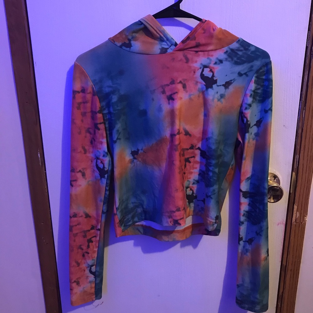 Tie-diy long sleeve hoodie croptop(medium)